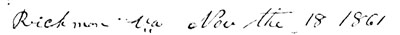 image of the top of John See letter 1861